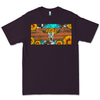 Plum longhorn bull skull license plate Premium Tee - Artiststas