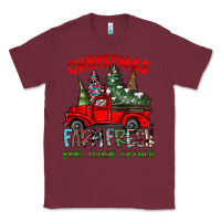 Burgundy christmas tree farm truck Classic Tee - CowhideDigitalArt