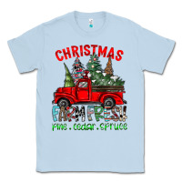 Dusty Blue christmas tree farm truck Classic Tee - CowhideDigitalArt
