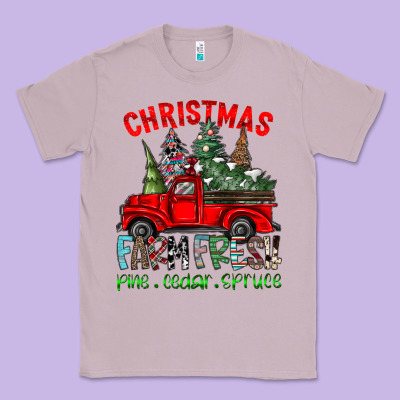 Christmas Tree Farm Truck Classic Tee Designed By Cowhidedigitalart