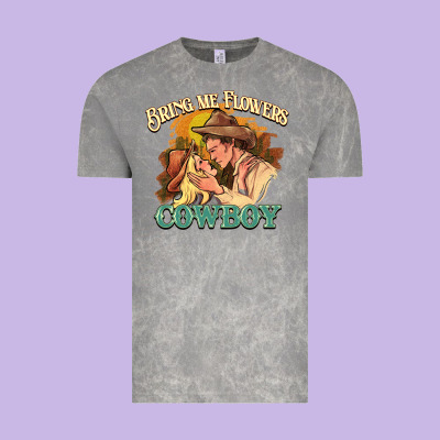 Bring Me Flowers Cowboy Vintage Tee Designed By Nancycooperartshop