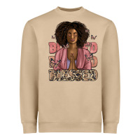 Mushroom blessed black woman Heavyweight Sweatshirt - Artiststas