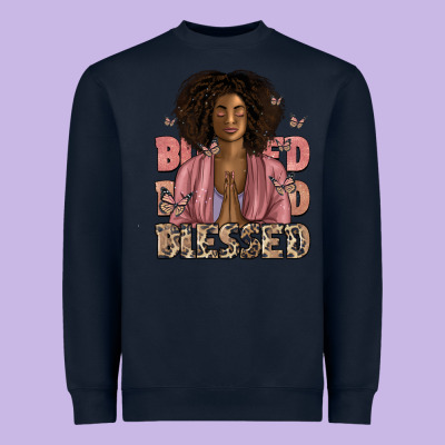 Blessed Black Woman Heavyweight Sweatshirt Designed By Artiststas