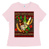 Beer Bottles With Mistletoe Ladies Tee | Teevron