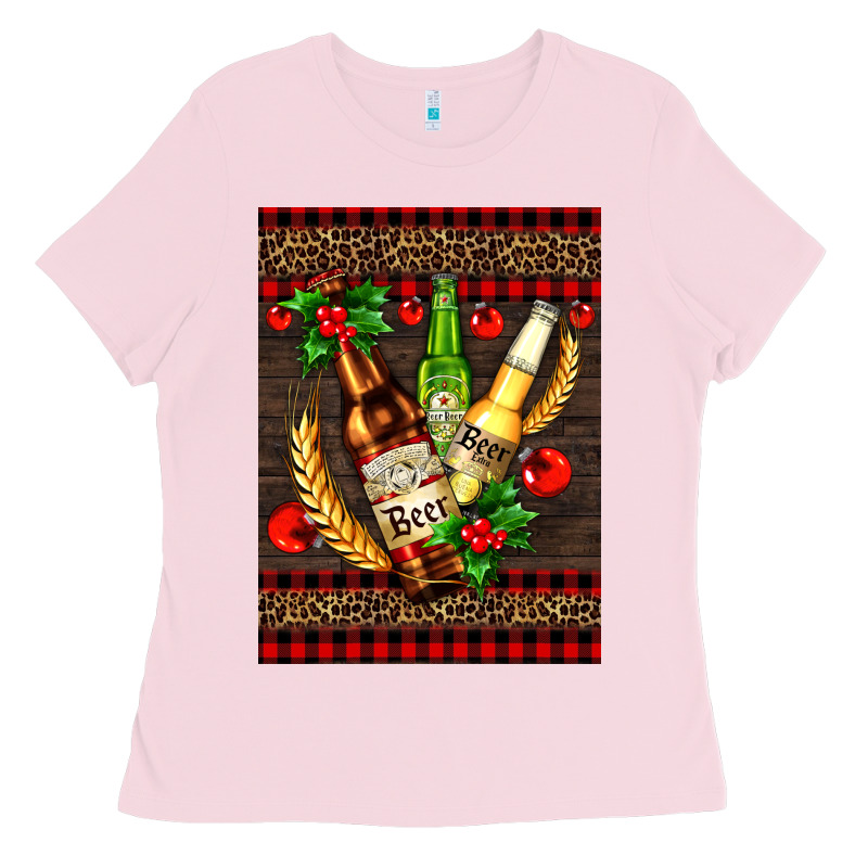 Beer Bottles With Mistletoe Ladies Tee by AdoDesignShop | Teevron