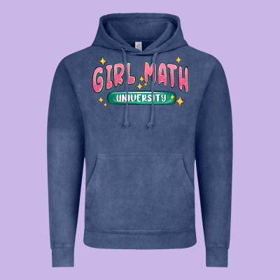 Girl Math University Vintage Hoodie Designed By Maliassmallbusiness
