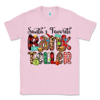 Bubblegum Pink santa s favorite bank teller Classic Tee - MaliasSmallBusiness