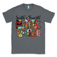Charcoal Heather santa s favorite bank teller Classic Tee - MaliasSmallBusiness