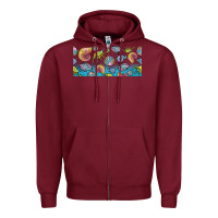 Burgundy sea shells Zipper Hoodie - TumblerDesignByShophia