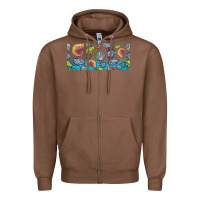 Chestnut sea shells Zipper Hoodie - TumblerDesignByShophia