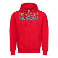 Red sea shells Zipper Hoodie - TumblerDesignByShophia