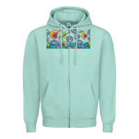 Seafoam sea shells Zipper Hoodie - TumblerDesignByShophia
