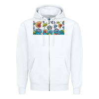 White sea shells Zipper Hoodie - TumblerDesignByShophia