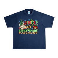 Navy jingle bell rockin' Urban Heavy Tee - MaliasSmallBusiness