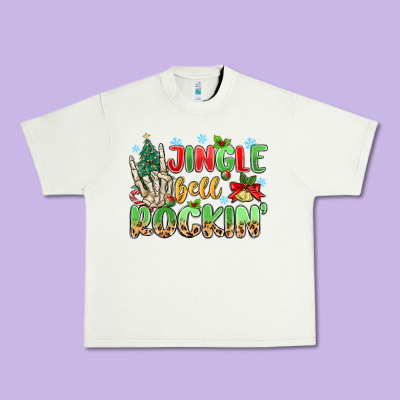Jingle Bell Rockin' Urban Heavy Tee Designed By Maliassmallbusiness