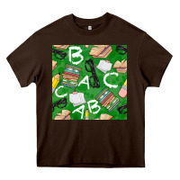 Chocolate Brown english class seamless pattern Heavy Core Tee - BundleAndBundleShop