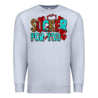 Heather Grey sucker for you olivia Premium Sweatshirt - OliviaCreatesArt