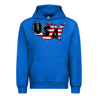 Cobalt Usa Urban Hoodie - CowhideDigitalArt