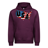 Mauve Wine Usa Urban Hoodie - CowhideDigitalArt