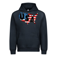 Navy Usa Urban Hoodie - CowhideDigitalArt