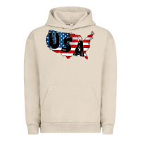 Pigment French Oak Usa Urban Hoodie - CowhideDigitalArt