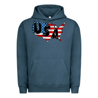Pigment Midnight Navy Usa Urban Hoodie - CowhideDigitalArt