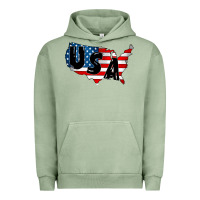 Pigment Oil Green Usa Urban Hoodie - CowhideDigitalArt