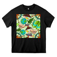 Black geography class seamless pattern Heavy Core Tee - BundleAndBundleShop