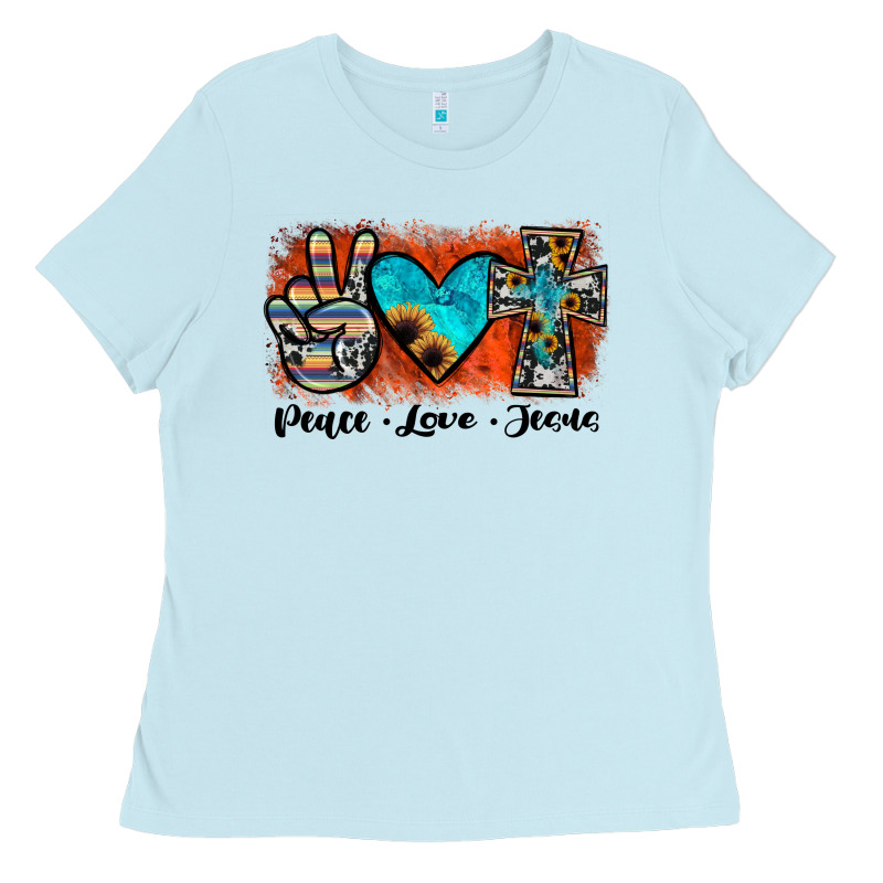 Peace Love Jesus Ladies Tee by JahusDesignShop | Teevron
