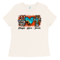 Bone peace love jesus Ladies Tee - JahusDesignShop