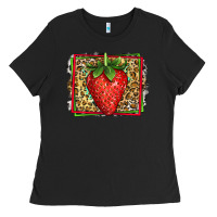 Black strawberry summer Ladies Tee - Jasminsmagicworld