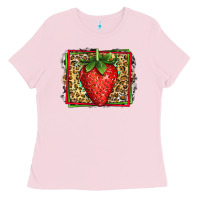 Bubblegum Pink strawberry summer Ladies Tee - Jasminsmagicworld