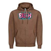 Chestnut Cancer Faith Cross Zipper Hoodie - HowdyJamesFarm