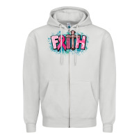 Dove Grey Cancer Faith Cross Zipper Hoodie - HowdyJamesFarm