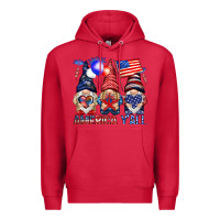 Cardinal America y'all with gnomies Premium Hoodie - HowdyJamesFarm