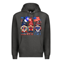 Charcoal Heather America y'all with gnomies Premium Hoodie - HowdyJamesFarm