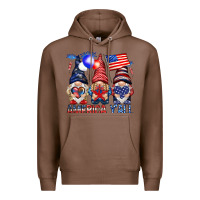 Chestnut America y'all with gnomies Premium Hoodie - HowdyJamesFarm