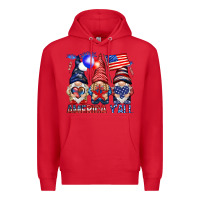 Red America y'all with gnomies Premium Hoodie - HowdyJamesFarm