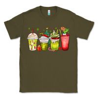 Army Green Christmas characters coffee cups Classic Tee - MaliasSmallBusiness