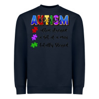 Navy i'm a hot mess always stressed and proudly autism Heavyweight Sweatshirt - Artiststas