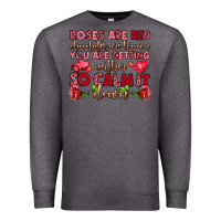 Charcoal Heather roses are red chocolates are brown Premium Sweatshirt - OliviaCreatesArt