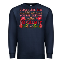 Navy roses are red chocolates are brown Premium Sweatshirt - OliviaCreatesArt