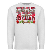 Oatmeal Heather roses are red chocolates are brown Premium Sweatshirt - OliviaCreatesArt