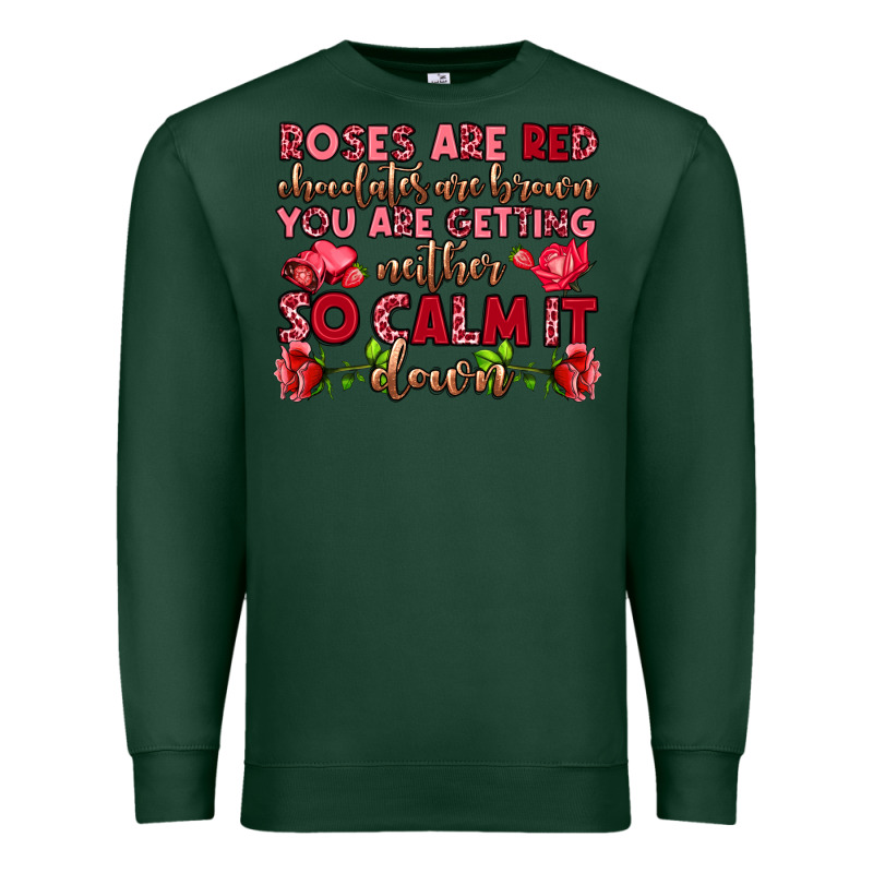 Roses Are Red Chocolates Are Brown Premium Sweatshirt by OliviaCreatesArt | Teevron