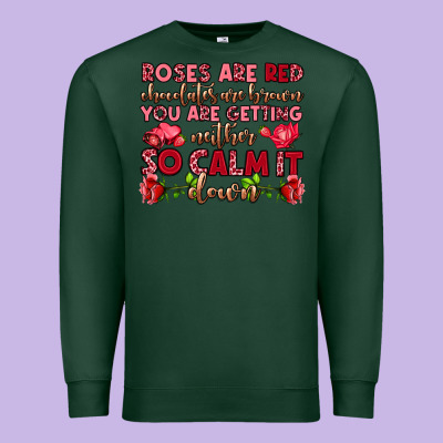 Roses Are Red Chocolates Are Brown Premium Sweatshirt Designed By Oliviacreatesart