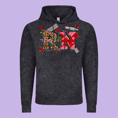 Valentines Day Rn Vintage Hoodie Designed By Nancycooperartshop