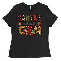 Black santa's favorite cxm Ladies Tee - Jasminsmagicworld