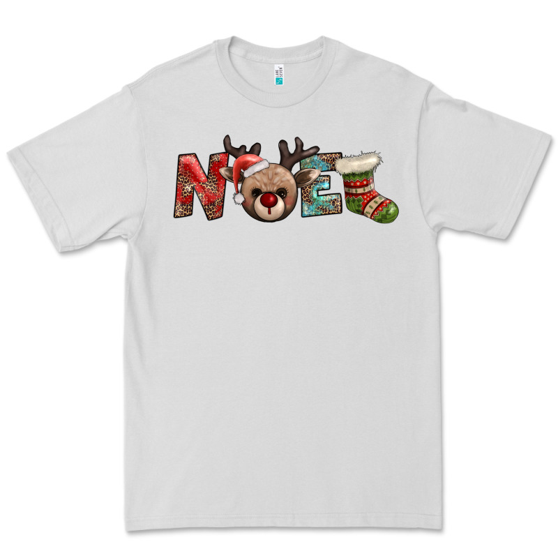 Noel With Sock And Reindeer Premium Tee by AdoDesignShop | Teevron