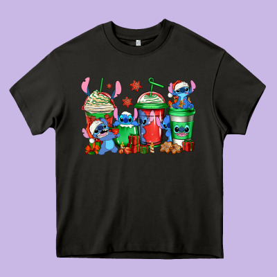 Christmas Stitch Coffee Heavy Core Tee Designed By Jasminsmagicworld