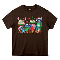 Chocolate Brown christmas stitch coffee Heavy Core Tee - Jasminsmagicworld